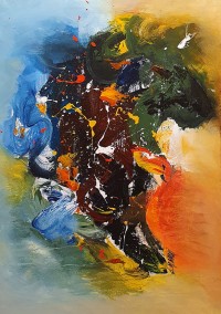 S. M. Naqvi, 20 x 30 Inch, Acrylic on Canvas, Abstract Painting, AC-SMN-161